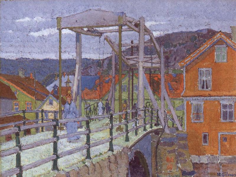 Harold  Gilman Canal Bridge oil painting picture